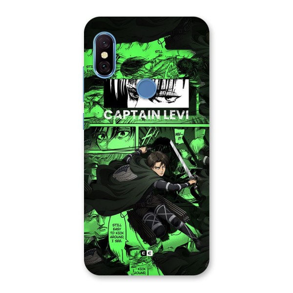 captain Levi Stance Back Case for Redmi Note 6 Pro