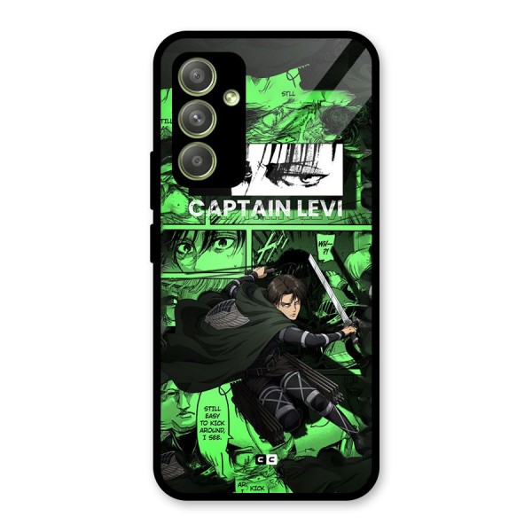 captain Levi Stance Glass Back Case for Galaxy A54