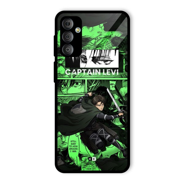 captain Levi Stance Glass Back Case for Galaxy F23