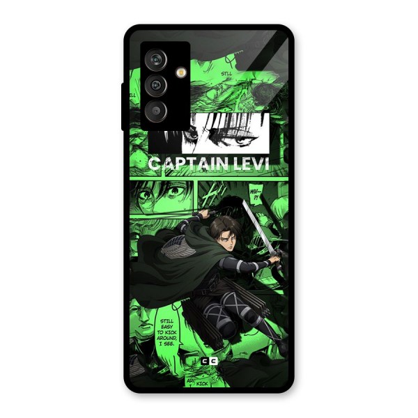 captain Levi Stance Glass Back Case for Galaxy M13