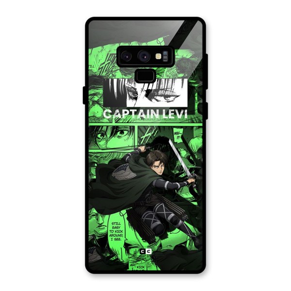 captain Levi Stance Glass Back Case for Galaxy Note 9