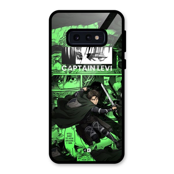 captain Levi Stance Glass Back Case for Galaxy S10e