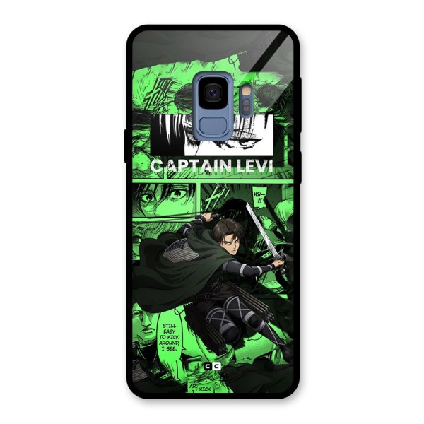 captain Levi Stance Glass Back Case for Galaxy S9