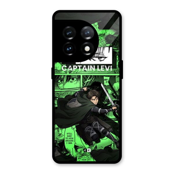 captain Levi Stance Glass Back Case for OnePlus 11