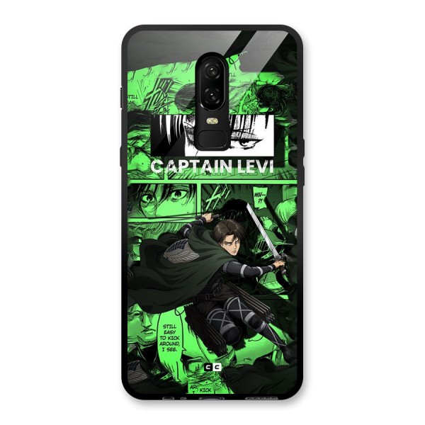 captain Levi Stance Glass Back Case for OnePlus 6
