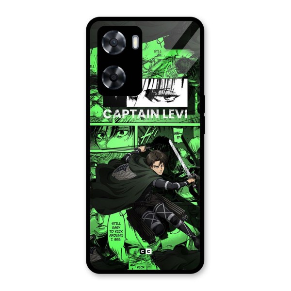 captain Levi Stance Glass Back Case for Oppo A57 2022