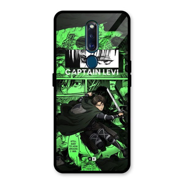 captain Levi Stance Glass Back Case for Oppo F11 Pro