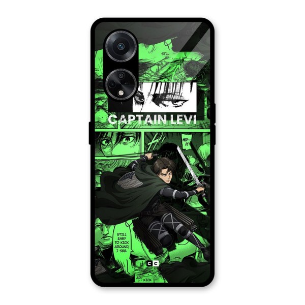 captain Levi Stance Glass Back Case for Oppo F23