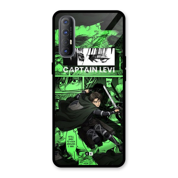 captain Levi Stance Glass Back Case for Oppo Reno3 Pro