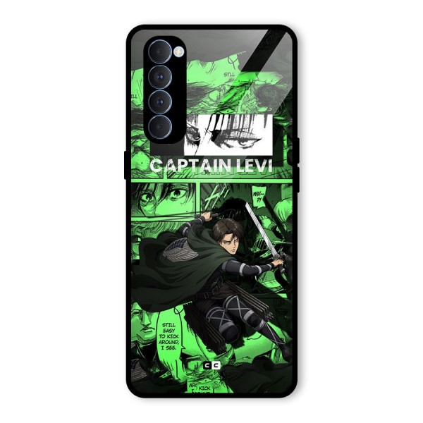 captain Levi Stance Glass Back Case for Oppo Reno4 Pro