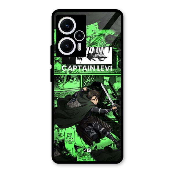 captain Levi Stance Glass Back Case for Poco F5