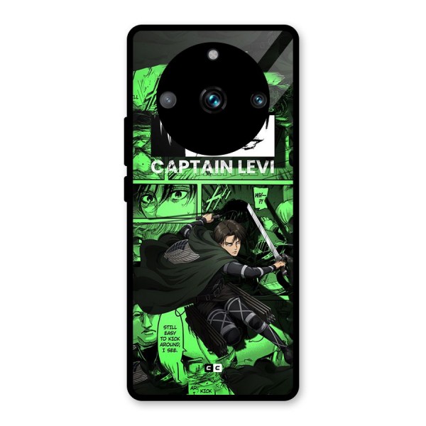 captain Levi Stance Glass Back Case for Realme 11 Pro