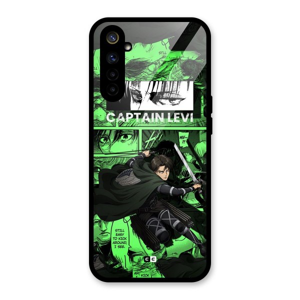 captain Levi Stance Glass Back Case for Realme 6