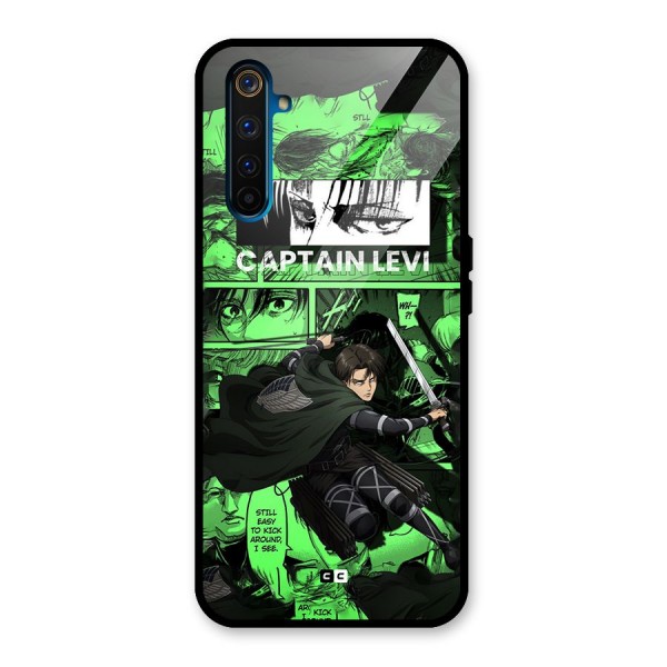 captain Levi Stance Glass Back Case for Realme 6 Pro