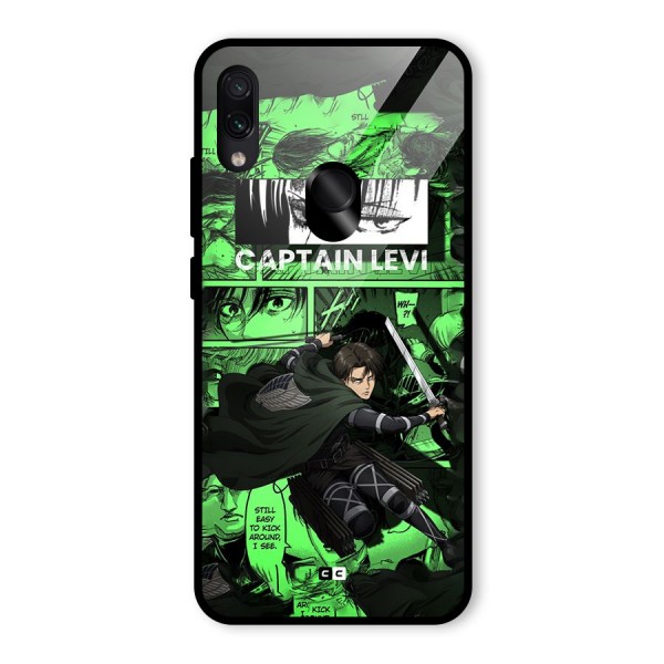 captain Levi Stance Glass Back Case for Redmi Note 7