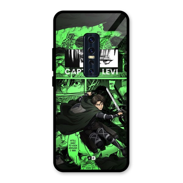 captain Levi Stance Glass Back Case for Vivo V17 Pro