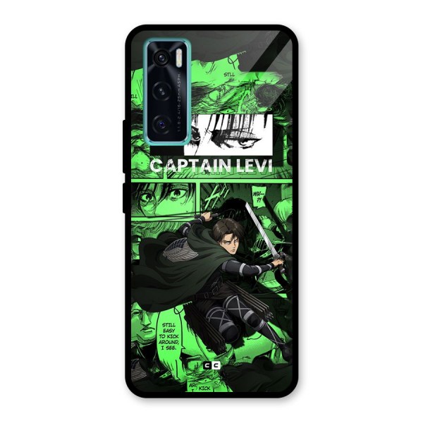 captain Levi Stance Glass Back Case for Vivo V20 SE