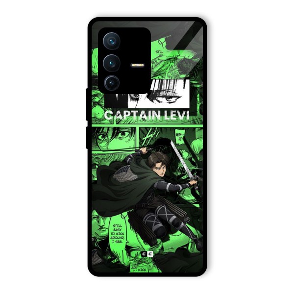 captain Levi Stance Glass Back Case for Vivo V23 Pro