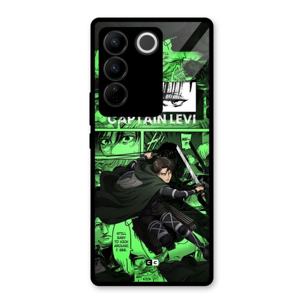 captain Levi Stance Glass Back Case for Vivo V27 Pro