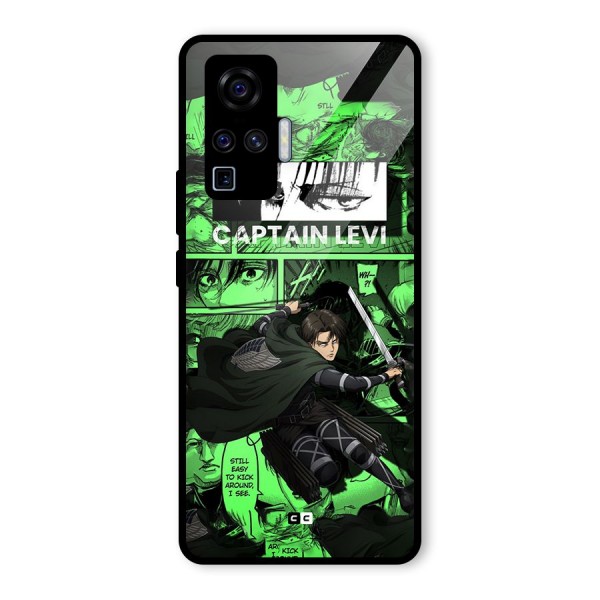 captain Levi Stance Glass Back Case for Vivo X50 Pro