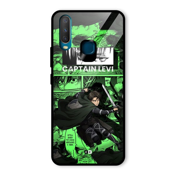 captain Levi Stance Glass Back Case for Vivo Y12