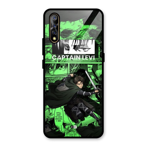 captain Levi Stance Glass Back Case for Vivo Z1x