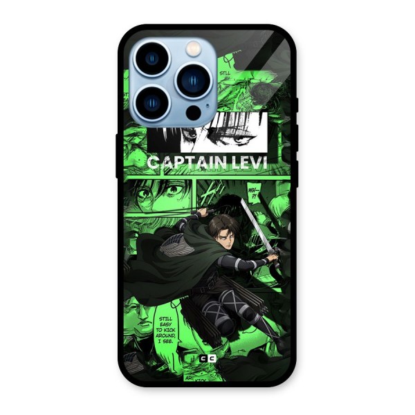 captain Levi Stance Glass Back Case for iPhone 13 Pro