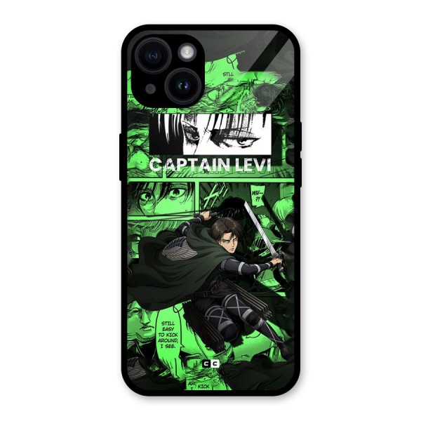 captain Levi Stance Glass Back Case for iPhone 14