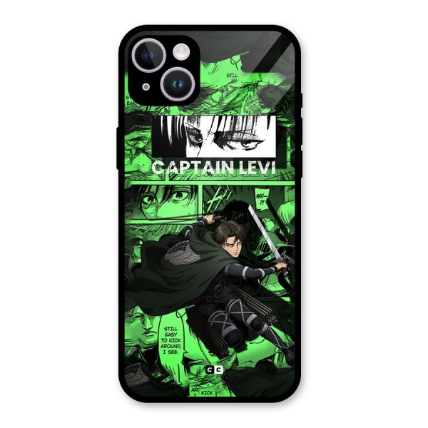 captain Levi Stance Glass Back Case for iPhone 14 Plus