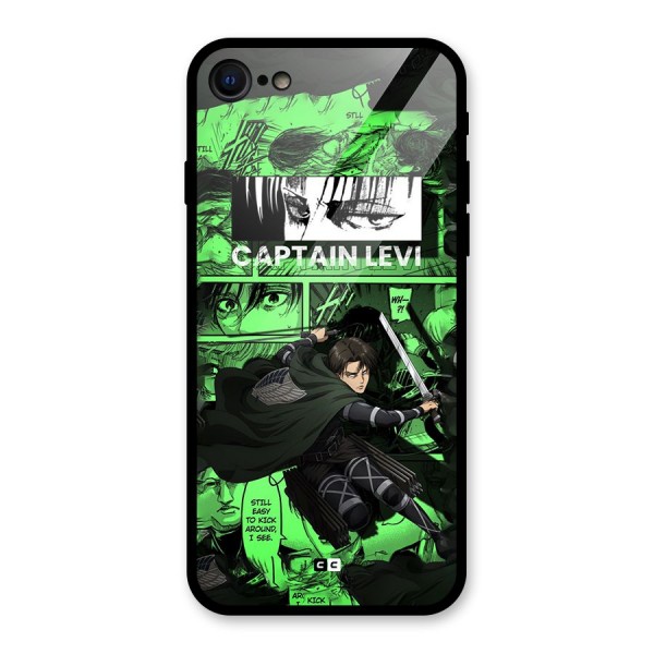 captain Levi Stance Glass Back Case for iPhone 8