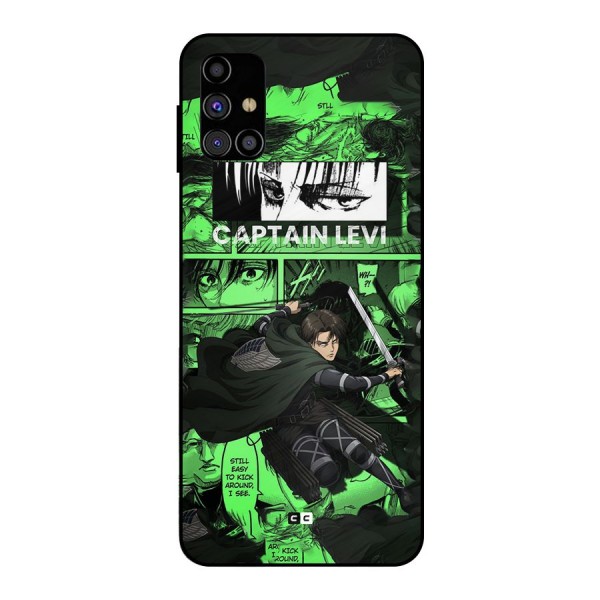 captain Levi Stance Metal Back Case for Galaxy M31s