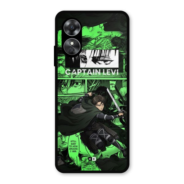 captain Levi Stance Metal Back Case for Oppo A17