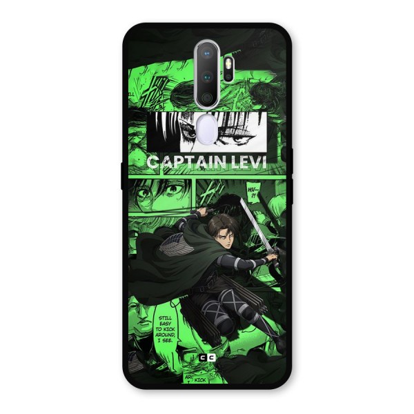 captain Levi Stance Metal Back Case for Oppo A5 (2020)