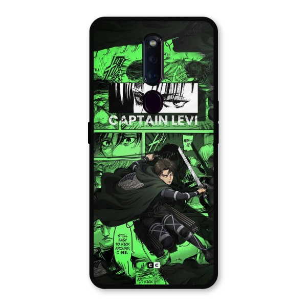 captain Levi Stance Metal Back Case for Oppo F11 Pro