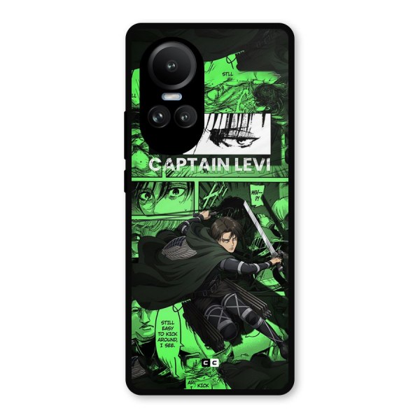 captain Levi Stance Metal Back Case for Oppo Reno10 Pro