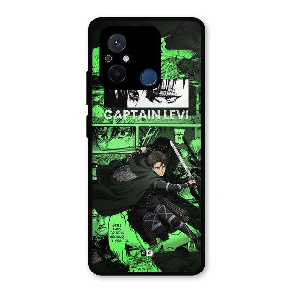 captain Levi Stance Metal Back Case for Poco C55