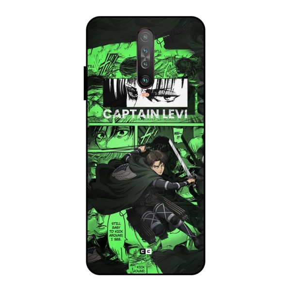 captain Levi Stance Metal Back Case for Poco X2