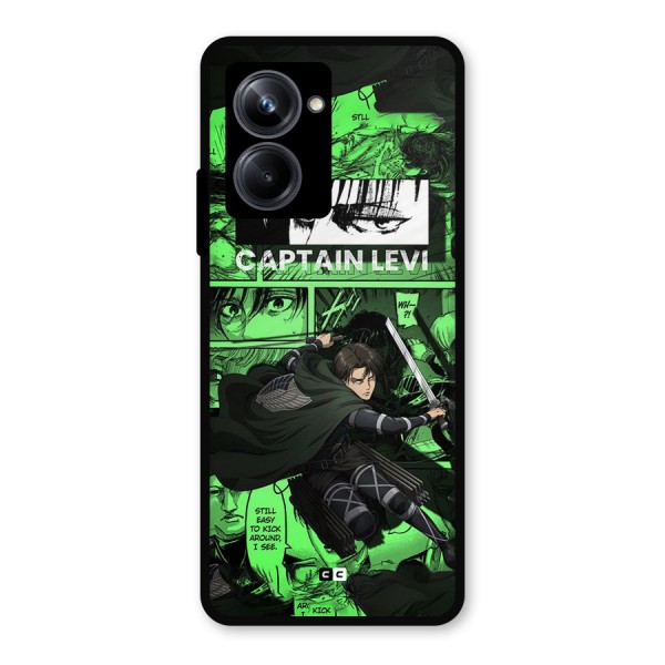 captain Levi Stance Metal Back Case for Realme 10 Pro