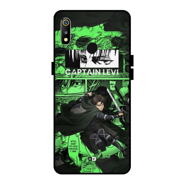 captain Levi Stance Metal Back Case for Realme 3