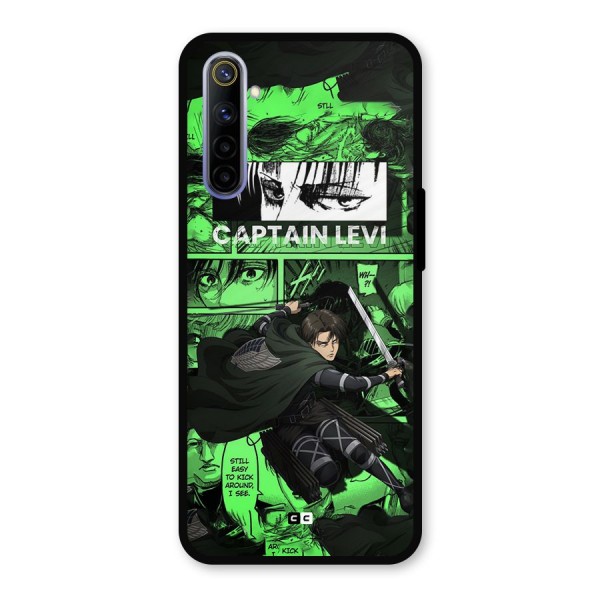 captain Levi Stance Metal Back Case for Realme 6