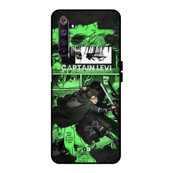 captain Levi Stance Metal Back Case for Realme 6 Pro