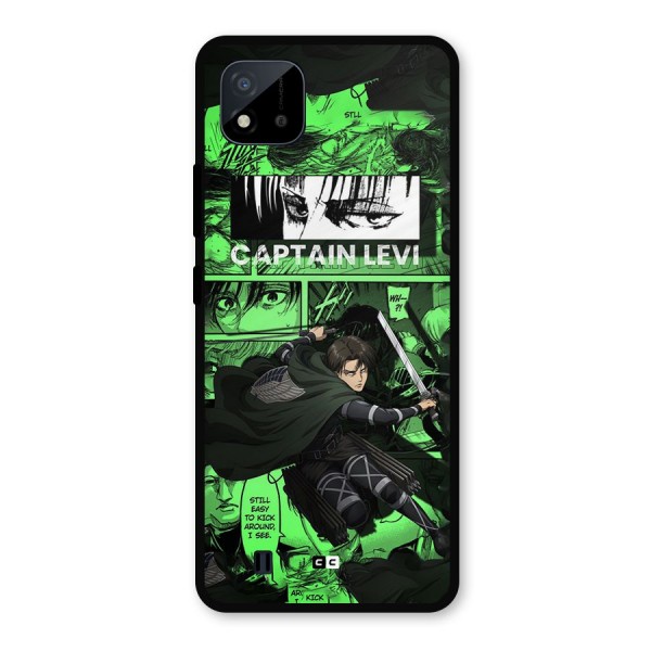 captain Levi Stance Metal Back Case for Realme C11 2021