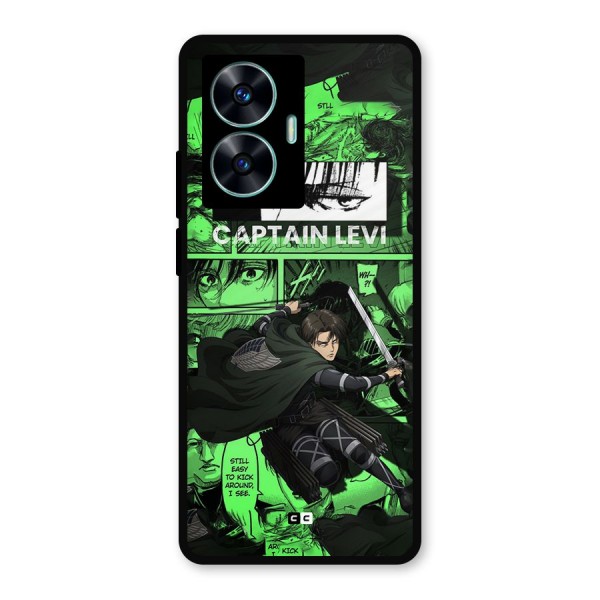 captain Levi Stance Metal Back Case for Realme C55