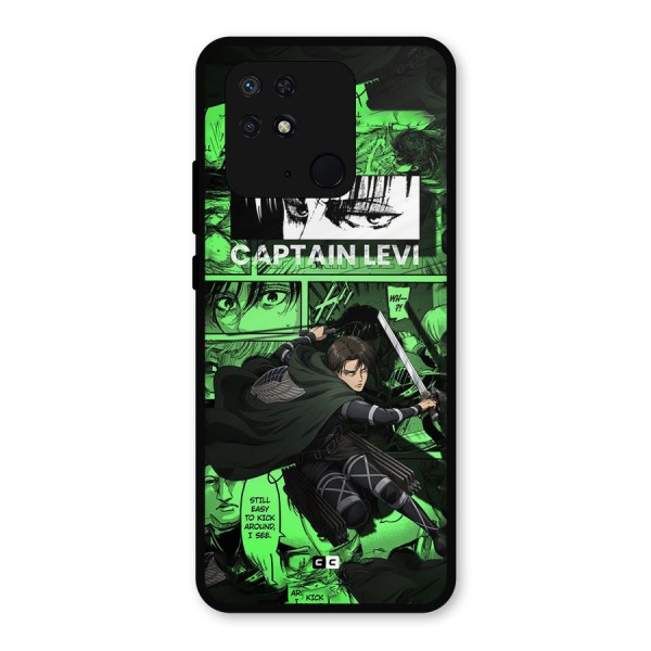 captain Levi Stance Metal Back Case for Redmi 10