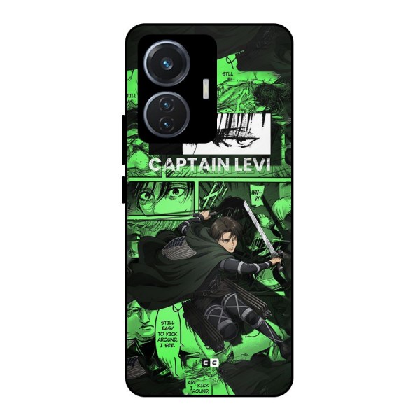 captain Levi Stance Metal Back Case for Vivo T1 44W