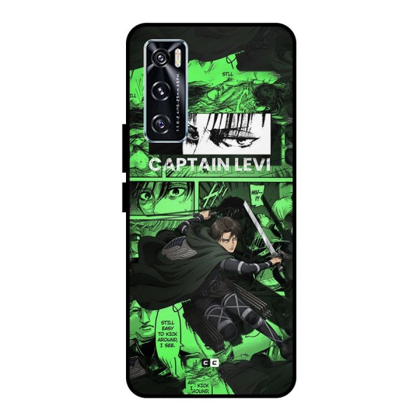 captain Levi Stance Metal Back Case for Vivo V20 SE