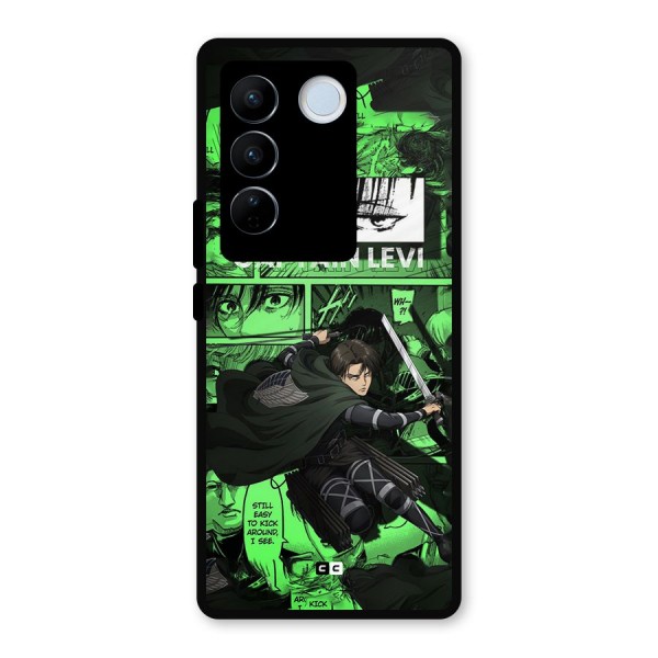 captain Levi Stance Metal Back Case for Vivo V27 Pro