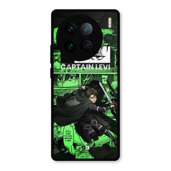 captain Levi Stance Metal Back Case for Vivo X90 Pro