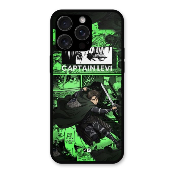 captain Levi Stance Metal Back Case for iPhone 15 Pro Max