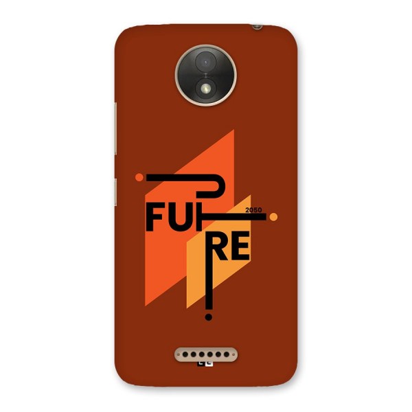 illustrative Future Back Case for Moto C Plus